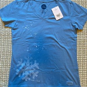 Life is Good short sleeve v-neck t-shirt